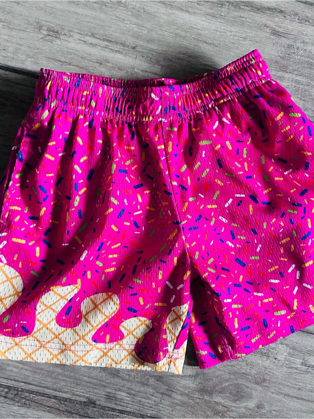 H&M Bright Pink Sprinkle Ice Cream Cone Shorts